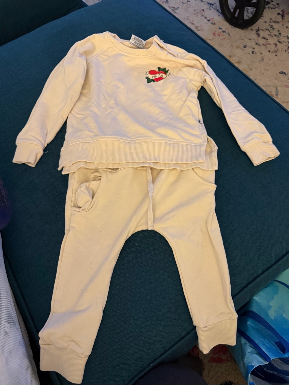 Bums & Roses Sweatshirt & Jogger Set - Mama Heart Graphic